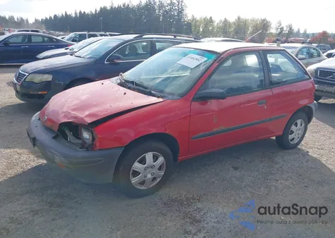 1997 Geo Metro z USA, uszkodzony, nr VIN 2C1MR2269V6728738